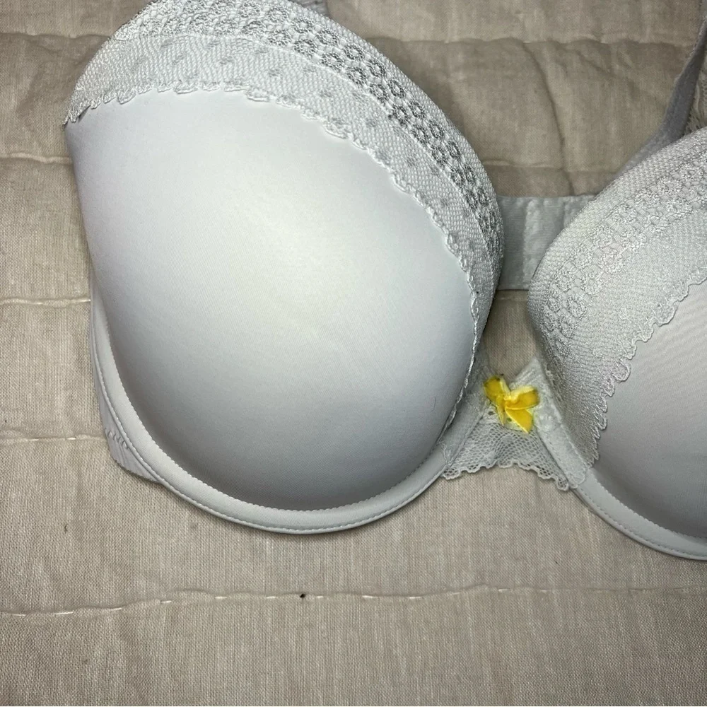 Aerie Grey Lace Trimmed Underwire Push Up Bra Size 32DDD